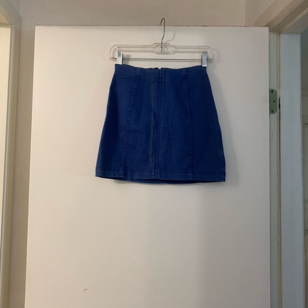Free People Indigo Mini Skirt